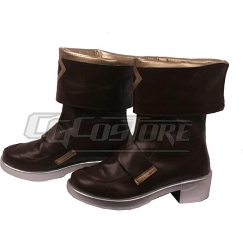 Anime Cosplay Shoes Boots Princess Connect! Re:Dive Yuni Costume Hand-made Leather Christmas Halloween Free ship COSX-1280