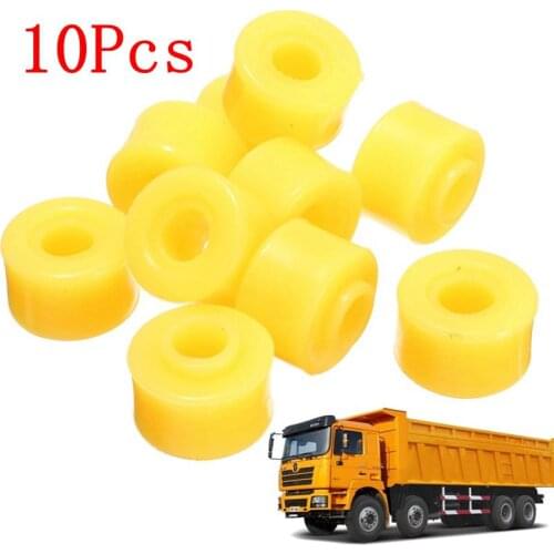 10Pcs automobile shock absorber bush 10mm Inner Dia Yellow Rubber Shock Absorber Bushings Part for Auto Car Accessories sets