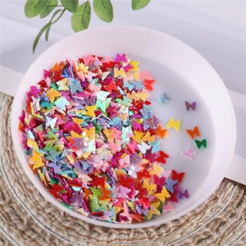 10g 4mm Glitter Butterfly Sequins For Crafts Decoration Art Nail Sequins Diy Handmand Fill Accessories Loose Paillettes