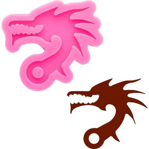 Shiny Resin Flying dragon Mould Silicone Keychains Molds DIY for Key Chain Pendant Jewelry Epoxy Mould DY0681