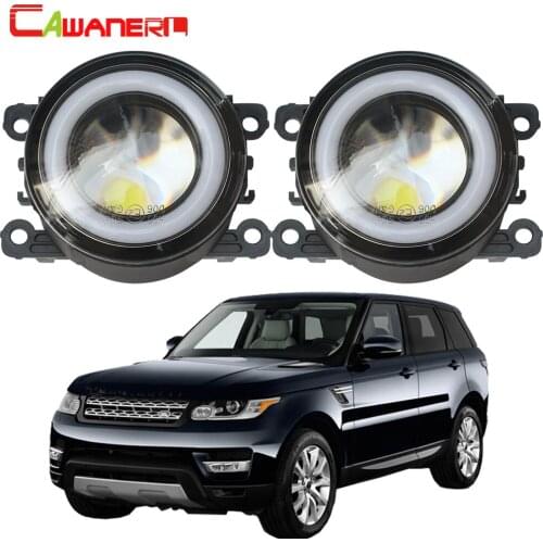 Cawanerl For Land Rover Range Rover Sport LS 2006-2013 Car 30W LED Fog Light 3000LM COB Angel Eye DRL Daytime Running Light 12V