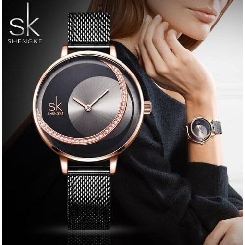 New SK0088 Shengke Luxury Women Watches Rose Gold Ladies Watch Women SK Watch Womens Watches SK Clock reloj mujer montre femme