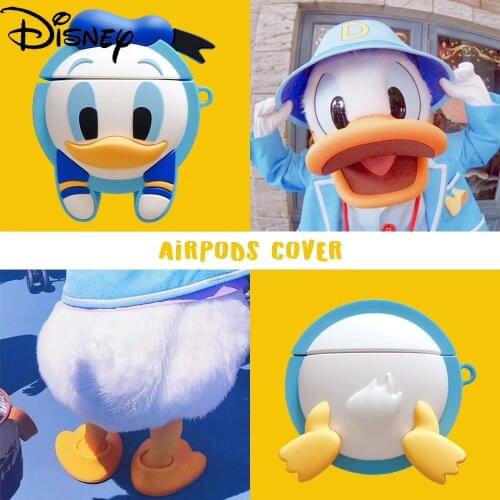 Disney cute Donald Duck creative wireless bluetooth earphone cover for iPhone AIRPODS 1 2/PRO3 earphone shell protective cover