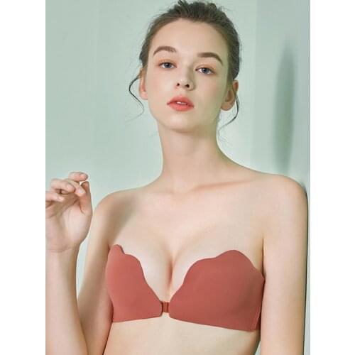 DERUILADY Sexy Strapless Push Up Bra Backless Lingerie Adjustable Comfortable Wireless Bras For Women Sexy Seamless Bralette