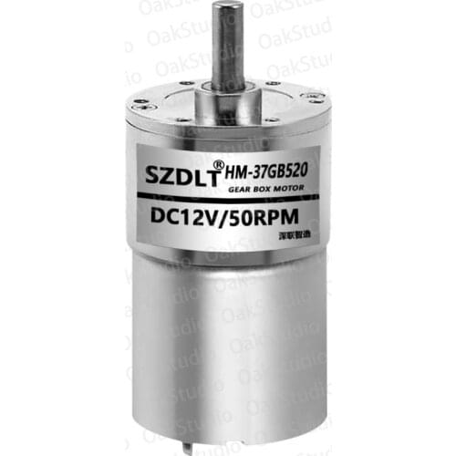12V/24V 37GB520 DC Motor, high torque motor,metal geart, speed reduction motor, For RC toy tank,car,Robot DIY,study project