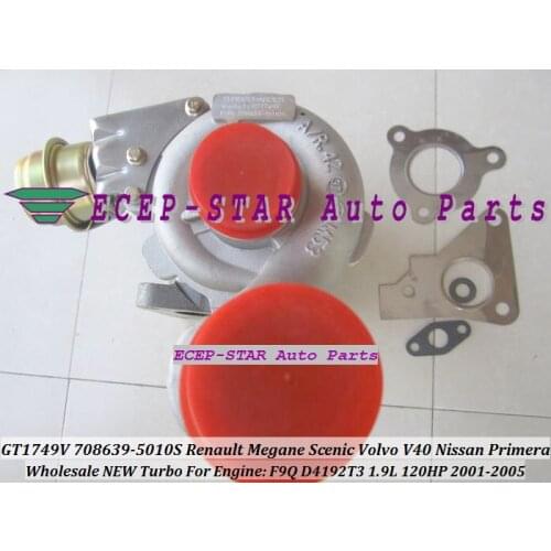 Free Ship GT1749V 708639 708639-0007 708639-0005 708639-0003 708639-0002 Turbo For Renault Espace Laguna Megane S40 V40 F9Q 1.9L