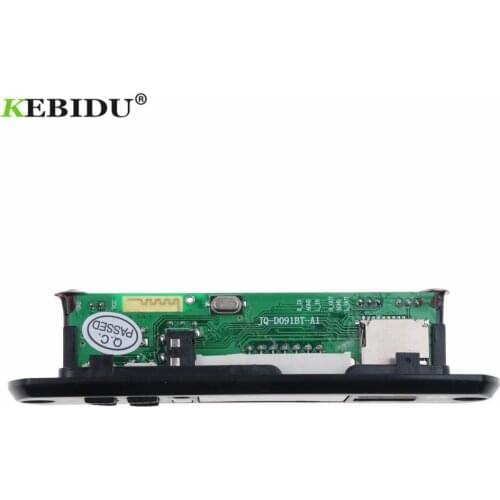 Kebidu DC 5V 12V color screen bluetooth 5.0 MP3 WMA FM AUX audio decoder board sound car FM TF radio MP3 speaker