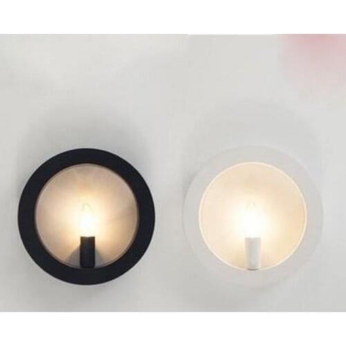 Round wall lamp modern simplicity Nordic creative art lighting corridor aisle bedroom living room study lighting fixture