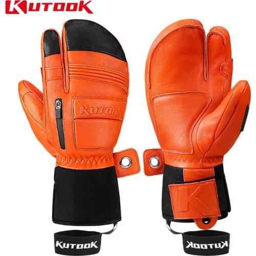 KUTOOK Skiing Winter Mtb Riding Gloves Fishing Mittens Heat Outdoor Snowboard Cycling Women Men Gloves Warm Fleece Hydrophobic
