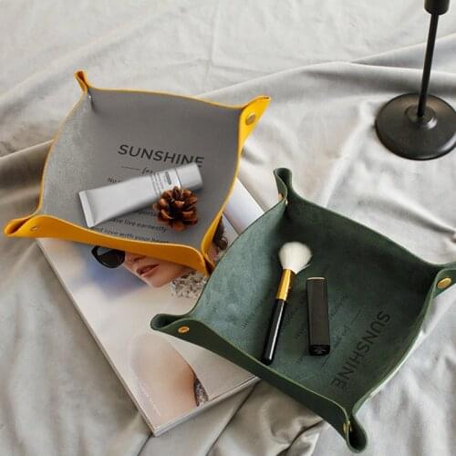 Hot Selling Storage Trays Square Tray for Jewelry Phone Key Wallet Coin Desktop Storage Box Sundries Bins Decorative Trays