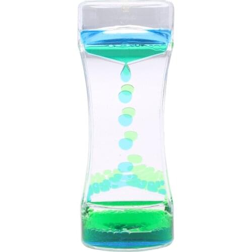 MagiDeal 4 Styles Floating Color Timer Hour Glass Mix Oil Liquid Bubbler Motion -Home Decor Gift