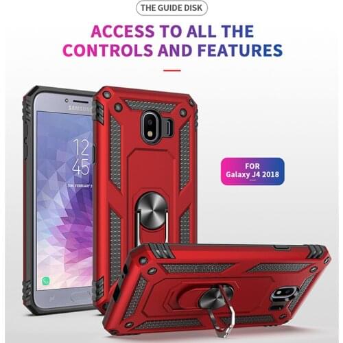 For Samsung Galaxy J4 2018 Case Magnet Car Ring Stand Holder Cover for Samsung J4 2018 GalaxyJ42018 J400F/DS Coque funda capa