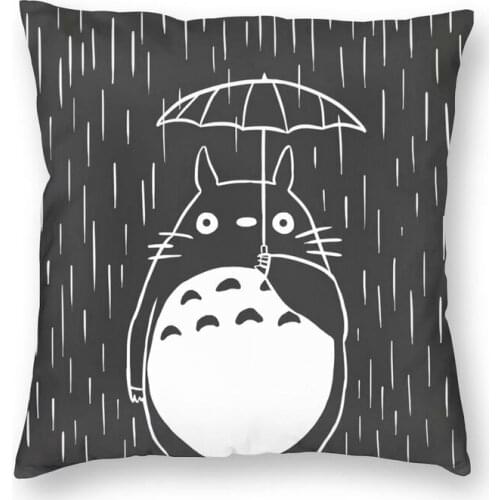 My Neighbor Totoro Studio Ghibli Anime Cushion Cover 40x40cm Home Decor Print Hayao Miyazaki Manga Throw Pillow for Living Room