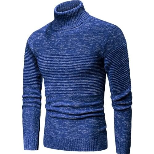 Men 2020 Spring New Casual Knitted Cotton Turtleneck Sweaters Pullover Men Autumn Fashion Sweater Men