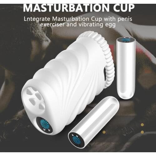 Newest Male Masturbator for Men Penis Delay Trainer Electric Vibrators Automatic Oral Glans Cock Massager Pussy Adult Sex Toys
