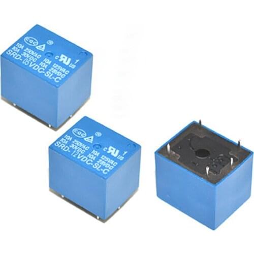 New 5PCS/lot Relay SRD-05VDC-SL-C SRD-12VDC-SL-C SRD-24VDC-SL-C SRD-48VDC-SL-C 5V 12V 24V 48V 10A 250VAC 5PIN T73