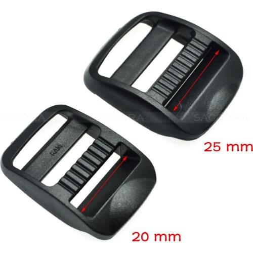 Plastic Ladder Lock Tri-Glides Slider Adjustable Buckles Belt Accessories Cat Dog Collar DIY Accessories Black