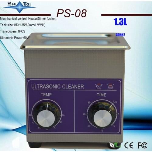 PS-08 60w small Ultrasonic cleaner heater&timer 1.3L 40KHZ for Household glasses jewelry