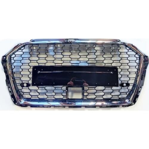 Car Front Bumper Grill Center Grille With ACC Hole Carbon Style for Audi A3/S3 8V 2017 2018 2019 (Refit for RS3 Style)