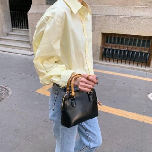 Luxury Bamboo Shell Bags Vintage Designer Bag Women Shoulder Crossbody Bag Chain Tote Womens Handbags Purses free shipping