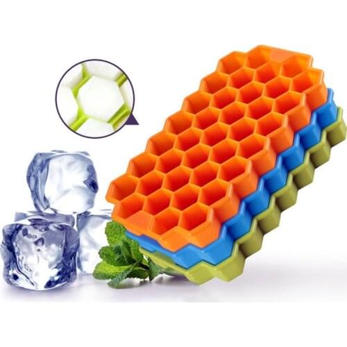 37 Grids Ice Cube Tray Silicone Ice Cube Maker Mold With Lids for Ice Cream Bar Party Whiskey Cocktail Cold Drink Tools