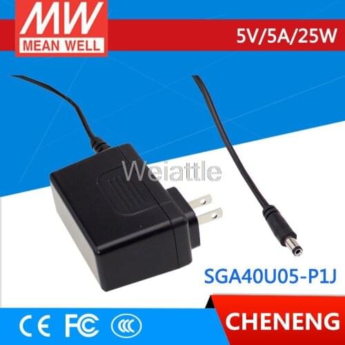 MEAN WELL original SGA40U05-P1J 5V 5A meanwell SGA40U 5V 25W AC-DC High Reliability Slim Wall-mounted Adaptor