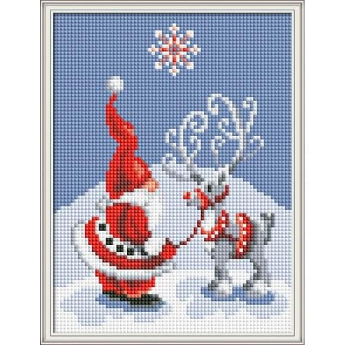 Everlasting Love Santa Claus And Elk 2 Chinese 5d Diamond Painting Full Square Christmas Decorations For Home Wedding Halloween