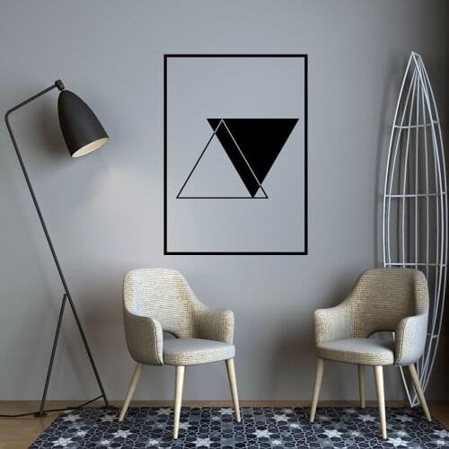 Nordic Style Geometry Mural Vinyl Stickers Home Decoration Living Room Bedroom Decor Classroom Office Wallpaper Wall-sticker