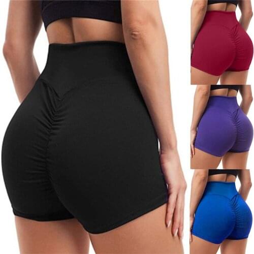 Womens Sports Shorts 2020 New Sexy High Waist Shorts Workout Breathable Comfortable Solid Color High Quality Woman Shorts
