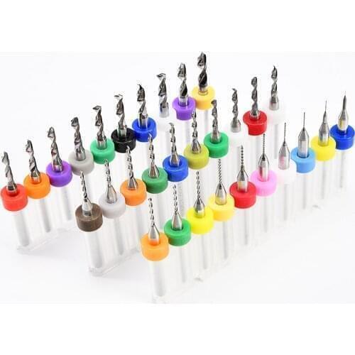 10pcs 2.1mm-3.0mm Carbide PCB Drill Bits Print Circuit Board Mini CNC Drilling Tungsten Steel Bit Set
