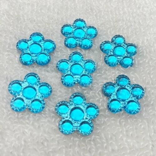 20pcs Flowers Shape Beads Acrylic Transparent DIY Beads For Jewelry Making Handmade Crafts Accessories 17mm -Z073
