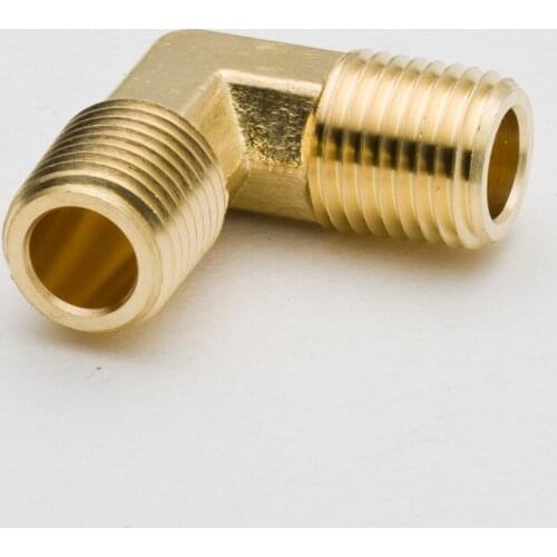 20PCS Brass Pipe Fitting Forged 90 Degree Reducer Elbow 1/8" 1/8x1/4" 1/4" NPT Male to Male Various Size Water Connector