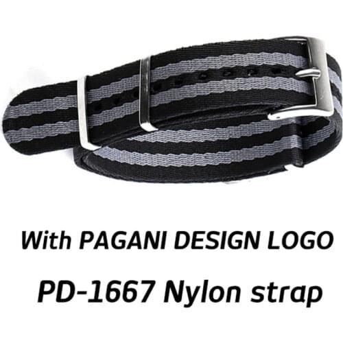 2021 Fashion PAGANI DESIGN PD1667 007 Watches men Original NATO watch strap Silicone/Stainless strap 20mm