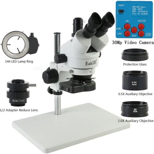 3.5-90X 21MP 1080P 60fp HDMI Soldering Zoom Video Microscope Camera Industrial C Mount Lens Trinocular Stereo PCB IC Repair Tool