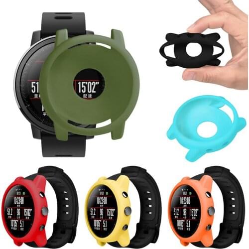 360 Full Screen Protector Bumper Frame Matte Hard Case For Xiaomi Huami For Amazfit 2/2 S Stratos Cover Full Frame Silicone Case