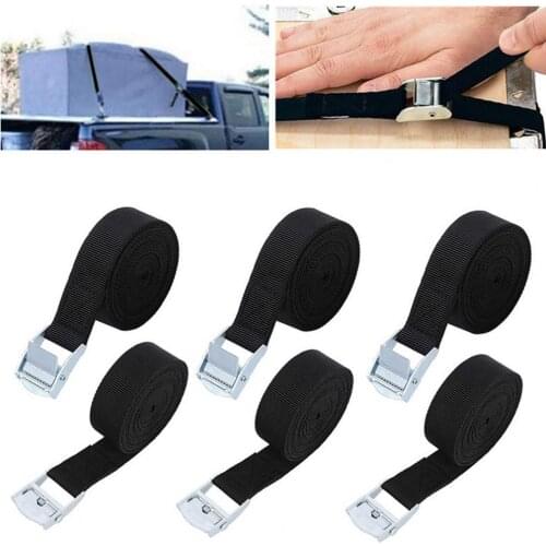 6Pcs Buckle Tie-Down Belt cargo straps Tie-down Straps with Safety Buckle Nylon Cargo Fastening Strap Rope Strong Ratchet Belt