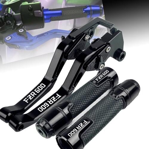 Motorcycle Aluminum Brake Clutch Lever+22MM Handle Grips Handlebar For YAMAHA FZR600R FZR 600R 600 R 1989 1990 1991 1992 1993