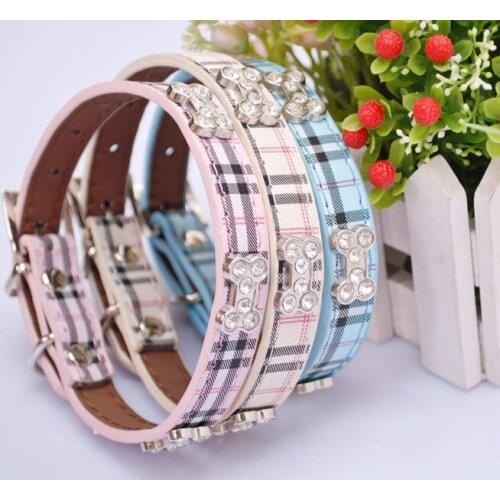 Free Shipping Pet Collars Fashion Dog Bone Collars Necklace with Bells Pet Lead Pet Safe Collar Puppy Cat Dog Collar