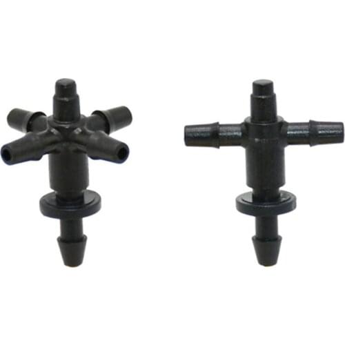1/8" 4-way Arrow Dropper Cross Connector Water Splitter 3/5 Hose Drip Irrigation System Garden Tools Greenhouse Adapter M20