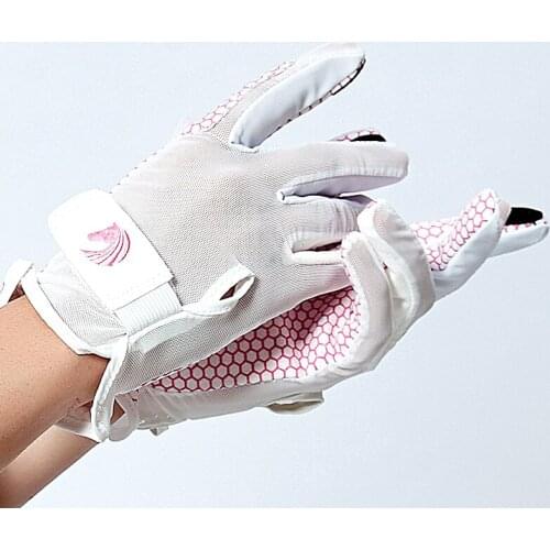 Children Summer Equestrian Gloves Knights Riding Training Silicone Gloves Slippery Wear-resisting Breathable Mesh Gloves