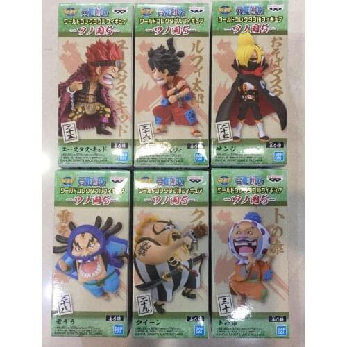 Bandai Genuine Gacha ONE PIECE WCF Monkey D Luffy Eustass Kid Raizo Queen Action Figure Toys