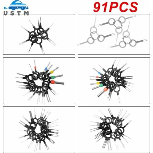 11/26/38/41/59/76/91pcs Terminal Removal Tool Car Electrical Wiring Crimp Connector Pin Needle Extractor Kit Repair Hand Tools