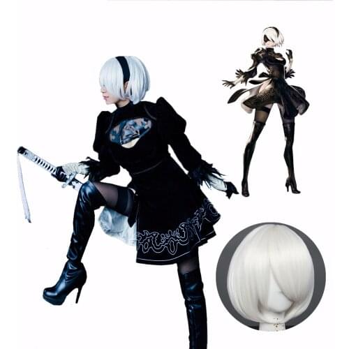 NieR Automata Cosplay Costumes YoRHa No. 2 Type B cosplay costume 2B dress and wig custom made size