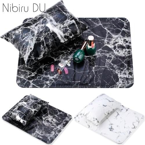 Nail Art Mat Practic Cushion Pillow Artificial Leather Manicure Table Pad Set Foldable Arm Rest Pillow Nail Table Mat Manicure T