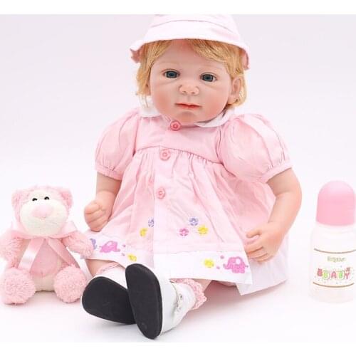 22 Inch Lifelike Soft Silicone Reborn baby Dolls l.o.l Bebe boneca reborn toddler Girls Toys Alive Newborn Baby XMAS Gifts NPK