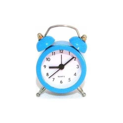 Gold Decor Mini Alarm clock Blue Wall clock relogio de parede настенные часы horloge murale