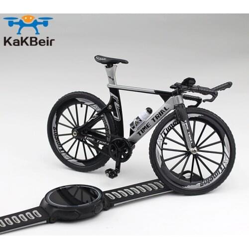 KaKBeir mini 1:10 Alloy Model Bicycle Diecast Metal Finger Mountain bike Racing Simulation Adult Collection Toys for children