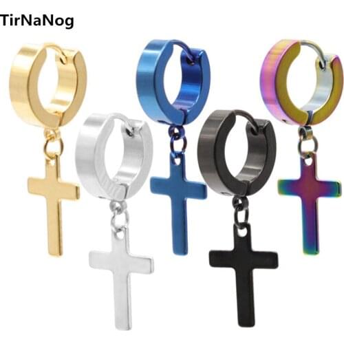 Hip Hop Rock Street Snap Punk Earrings Women Men Gothic Cross Fall Eardrop Jewelry Party Present