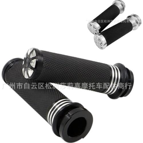 Retro Motorcycle Grips Metal Antiskid Design Modification Accessories 25mm Universal for Honda Harley Davidson Dyna 1200 XL883