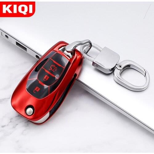 For Chevrolet Cruze Spark Sonic Camaro Volt Bolt Trax Malibu Soft TPU Car Folding Key Case Cover Bag Keychain Key Protector